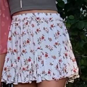 Summer floral mini skirt small